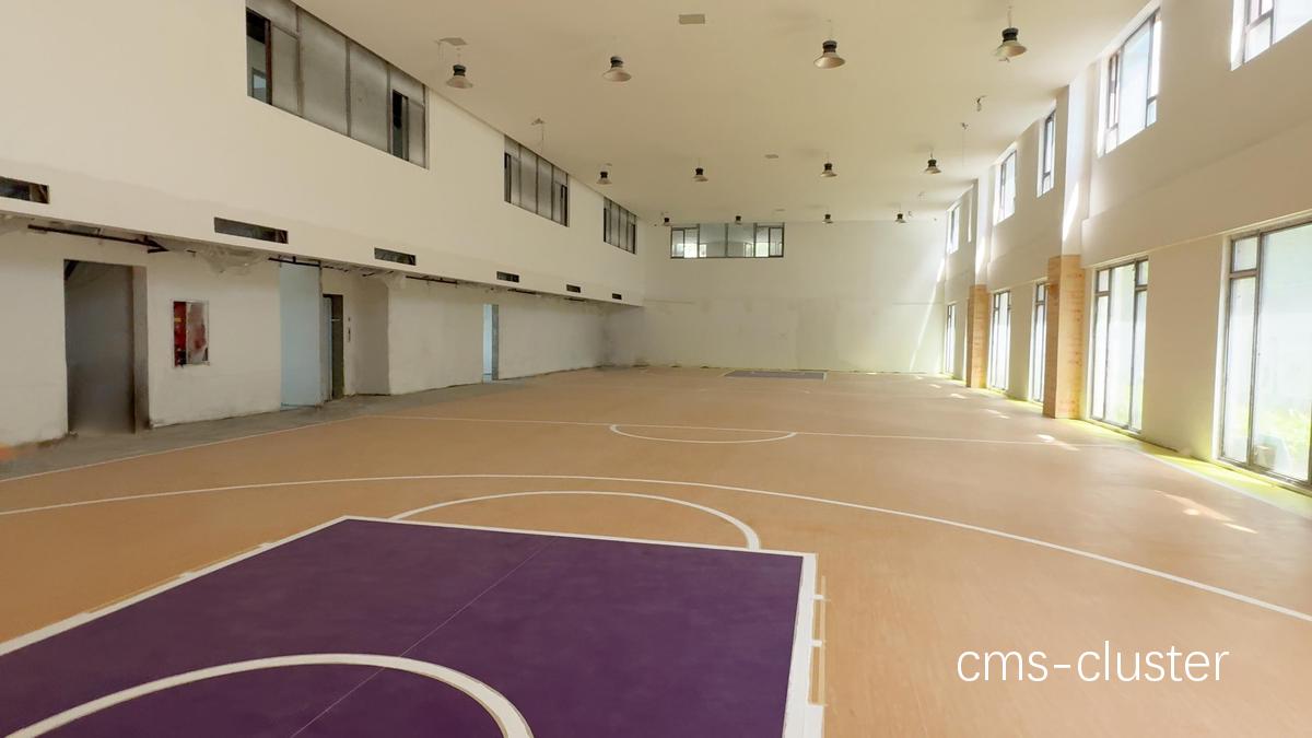 学校篮球场教练席示例