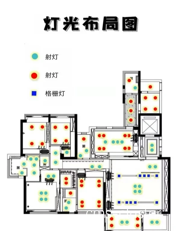 灯光布置示意图