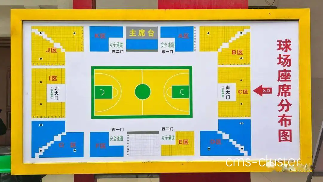 篮球场地安全通道示意图