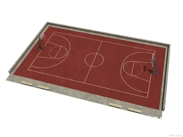 篮球场与跑道结合
