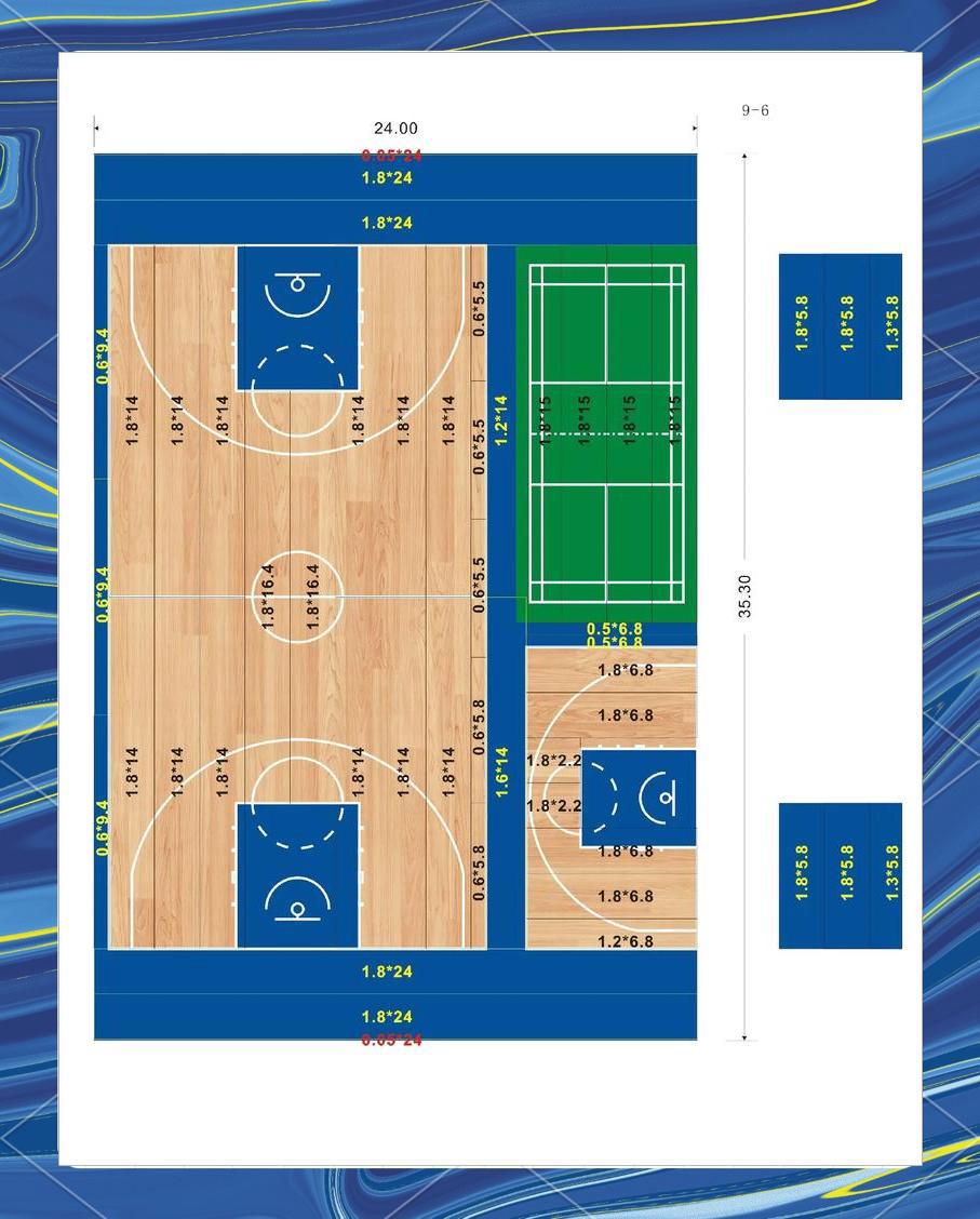 篮球馆内盲道示意图