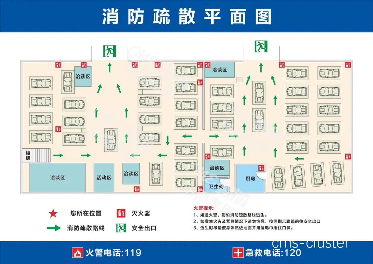 小型篮球场地紧急出口布局