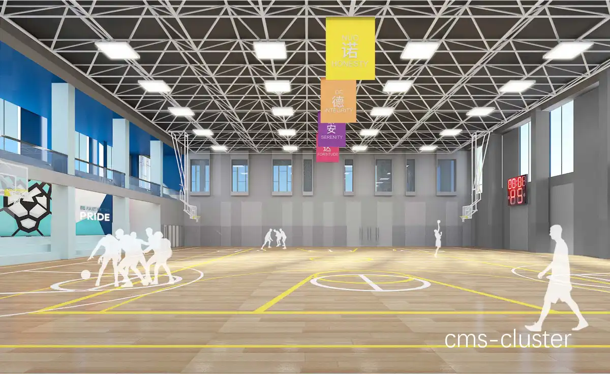 学校篮球场交通指示牌案例