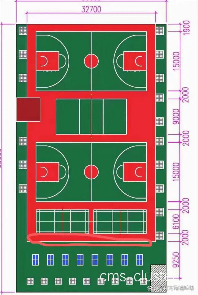 学校篮球场规划示意图