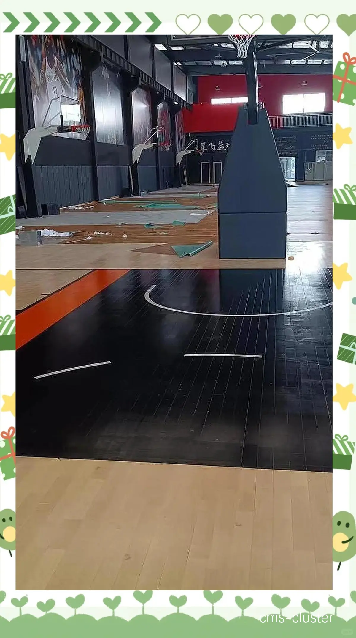 如何在篮球场地录像区安装防震设施?