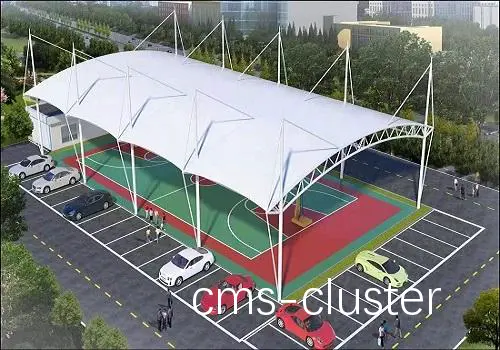 如何为露天篮球场提供全天候保护的雨棚?