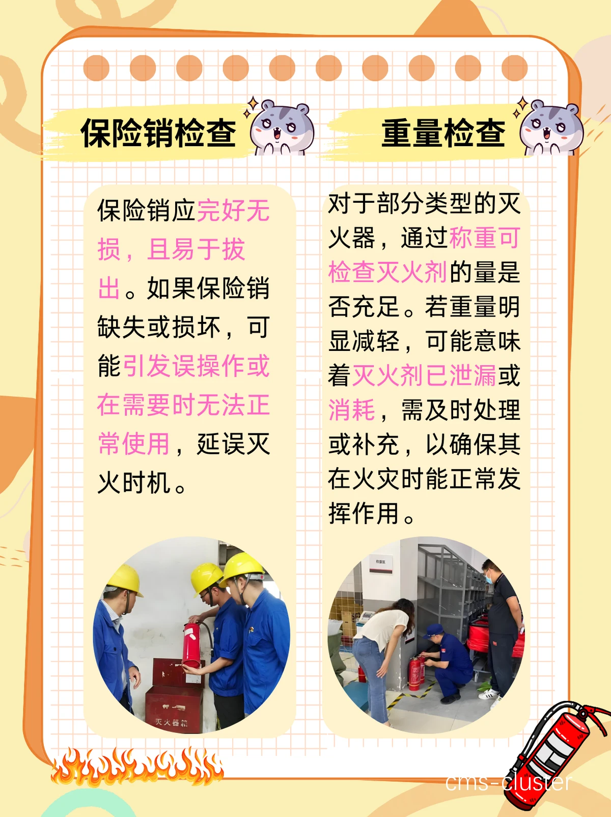 篮球场馆工作人员如何进行灭火器的日常检查?