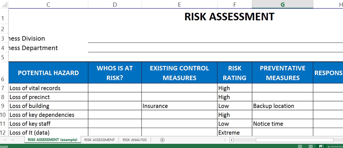 Liquidity risk assessment template_0