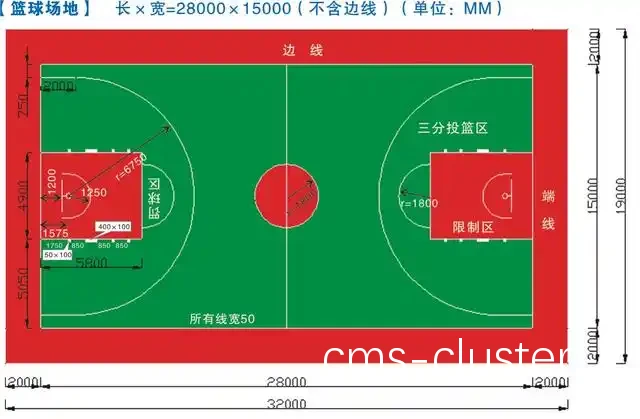 哪里可以找到标准篮球场地边线的规范?